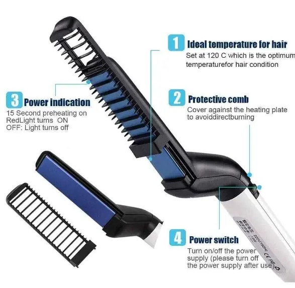 Випрямляч для бороди та волосся NG-MODELLIN Чоловіча плойка для бороди та волосся - Зображення 5