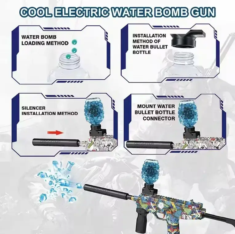 Іграшкові бластери з кульками 25 м Зброя на гелевих кульках OldBro Пістолет-бластер для дітей - Зображення 3