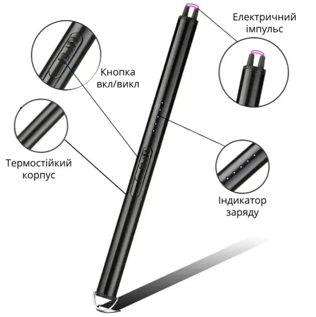 Інноваційна плазмова кухонна запальничка для газової плити з дисплеєм та USB зарядкою - Зображення 8