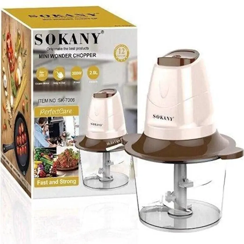 Електричний подрібнювач Sokany SK-7006 для овочів/Овочерізка - Зображення 2
