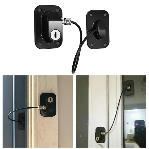 Замок безпеки для дітей та вікон Чорний - Зображення 3