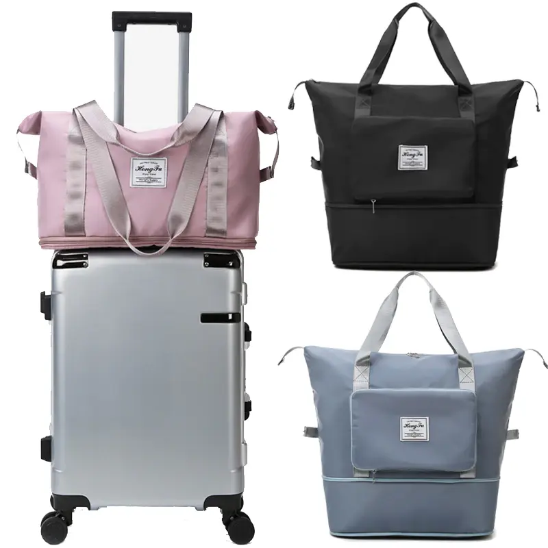 Запасна складна дорожня сумка Travel Bags для Чемодану рожева - Зображення 3