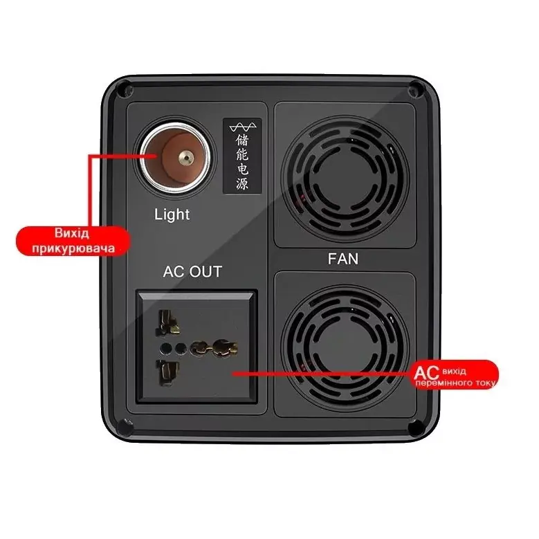 Зарядна станція Yachu 12,8V/12Ah/200W Повербанк із розеткою 220В | Інвертор акумуляторний - Зображення 6