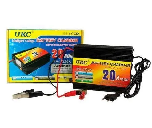 Зарядний пристрій акумулятора UKC Battery Charger 20A MA 1220A black - Зображення 5