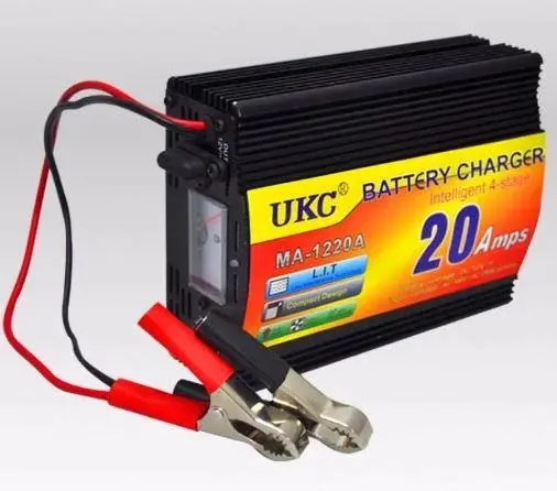 Зарядний пристрій акумулятора UKC Battery Charger 20A MA 1220A black - Зображення 2