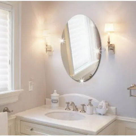 Дзеркало Акрилове Декоративне Овальне (Самоклійне) 27см×42см×1мм - Зображення 2