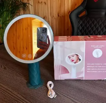 Дзеркало-нічник з підсвічуванням LED TVT-09 кругле - Зображення 5