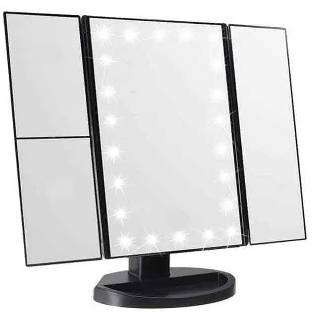 Дзеркало потрійне для макіяжу Superstar Magnifying Mirror із LED-підсвічуванням прямокутне зі збільшенням - Зображення 3