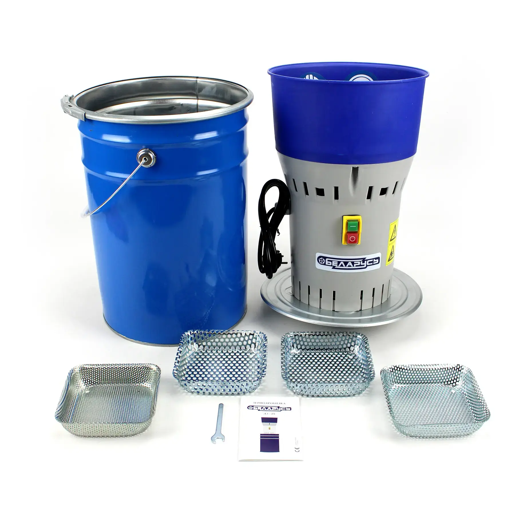 Зернодробилка Білорусь ДЗ-25 (1.3 кВт, 300 кг/год). Кормоподрібнювач із баком 25 л. ДКУ - Зображення 7