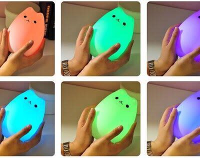 Сенсорний силіконовий Led світильник-нічник Котик