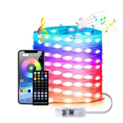 Вуличні вогні 5M Smart Bluetooth App Control Світлодіодна LED гірлянда
