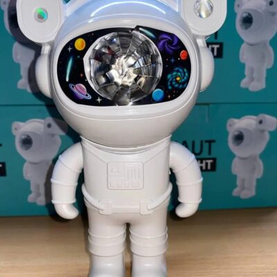 Astronaut Проектор галактики лазерний Астронавт-космонавт, зоряне небо на стелі з пультом Білий