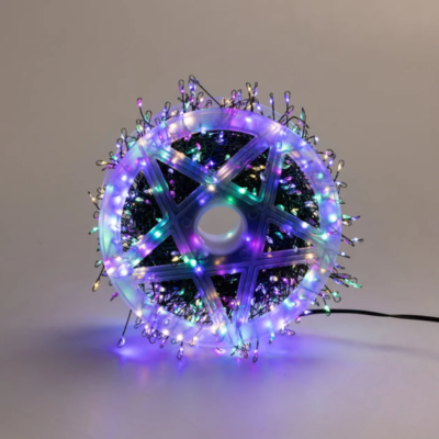 Гірлянда роса на котушці 100 м мішура на ялинку 2500 led МУЛЬТИК